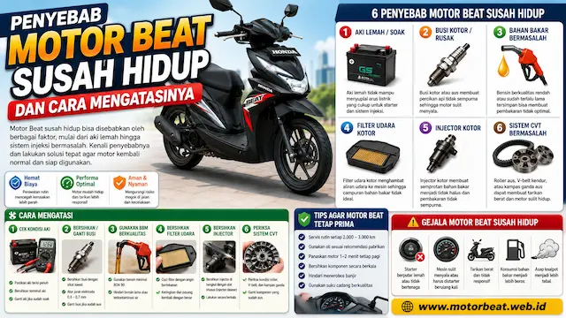 Beat tidak mau menyala