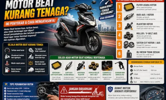 Motor Beat kurang tenaga