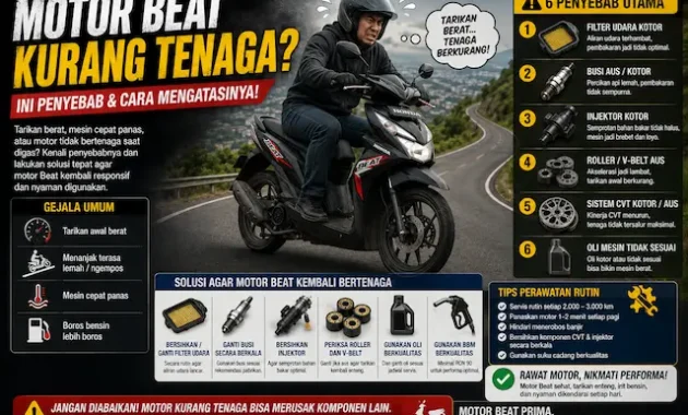Motor Beat kurang tenaga