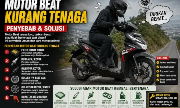 Motor Beat kurang tenaga
