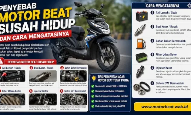 Penyebab Motor Beat Susah Hidup Penyebab Motor Beat Susah Hidup