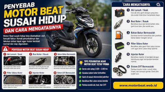 Penyebab Motor Beat Susah Hidup